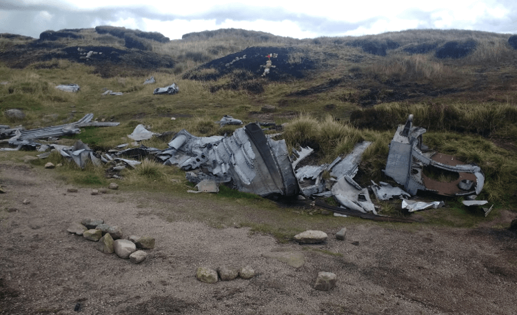 The wreckage of B-29 Superfortress Overexposed
